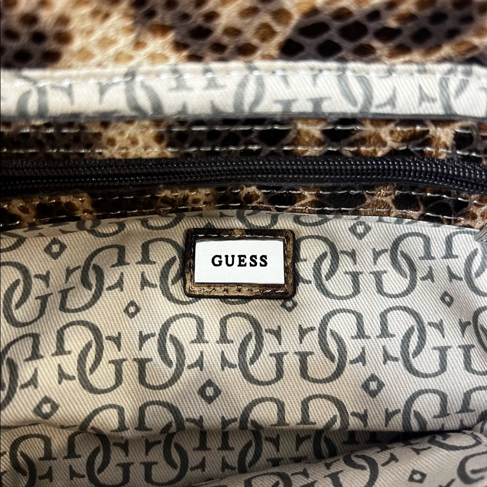 Vintage Guess Animal Print Python Embossed Mini C… - image 5